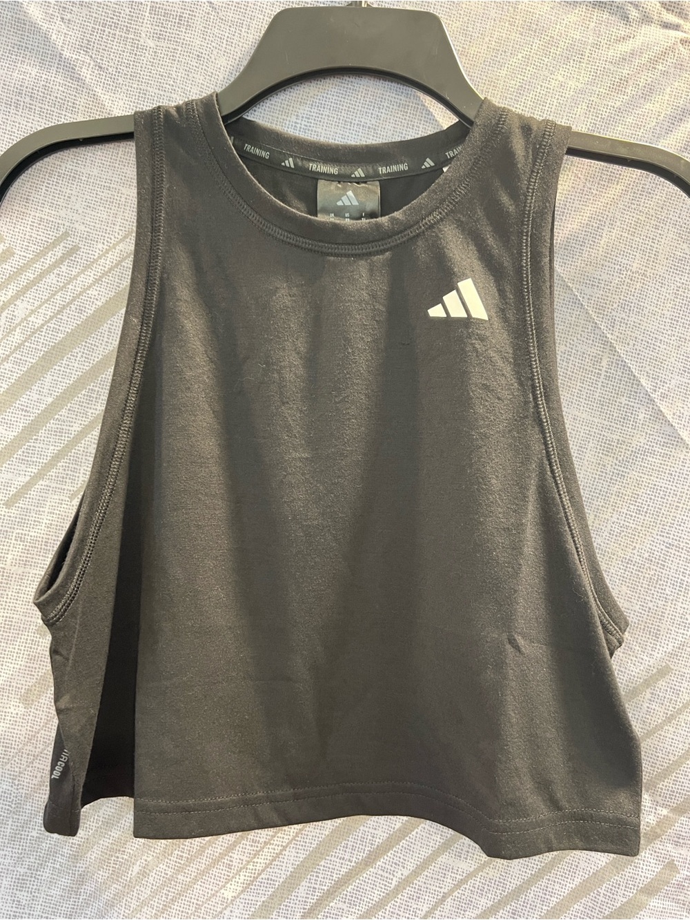 BNNT adidas Black Athletic Crop Tank with Logo